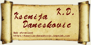 Ksenija Danesković vizit kartica